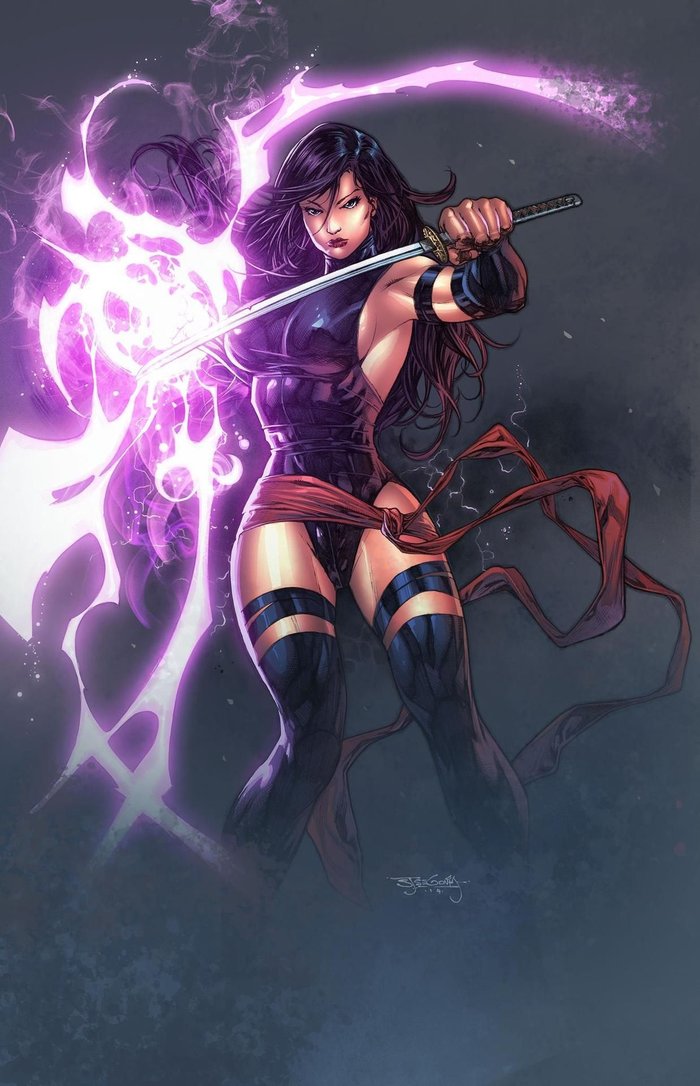 Psylocke comic art