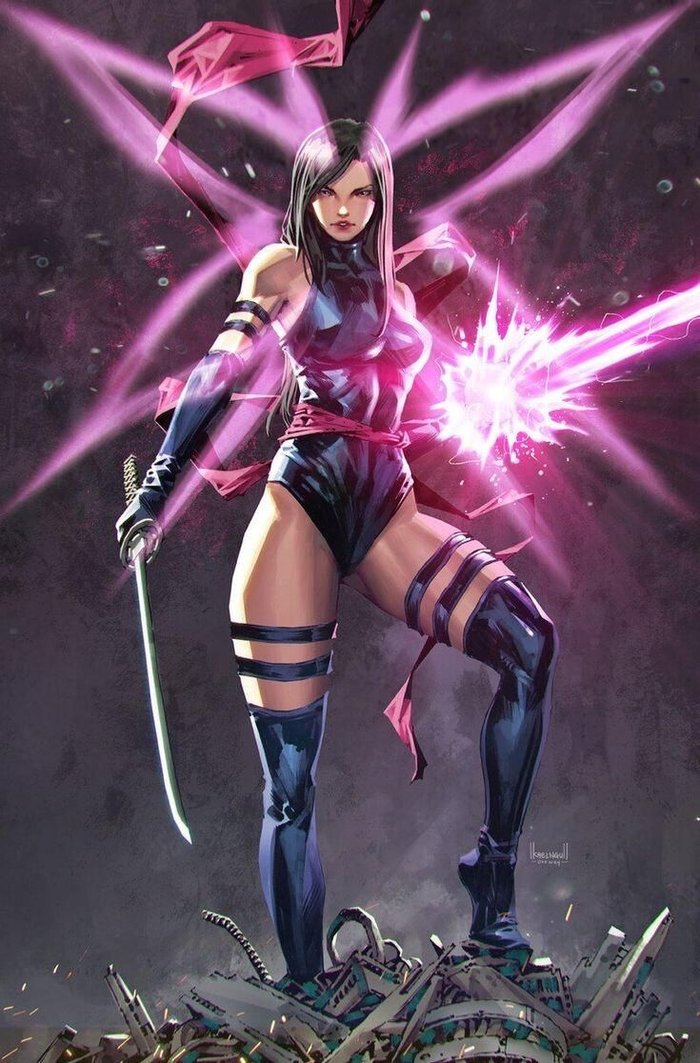 Psylocke comic art