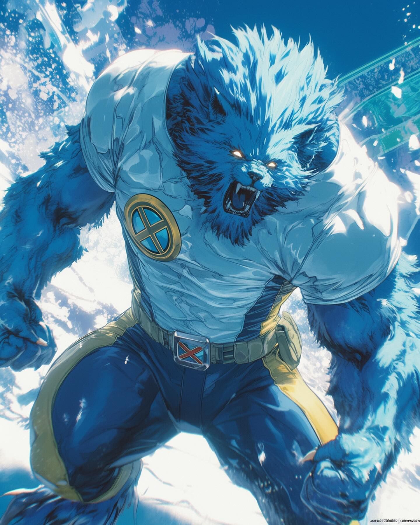 Beast portrait, comic art