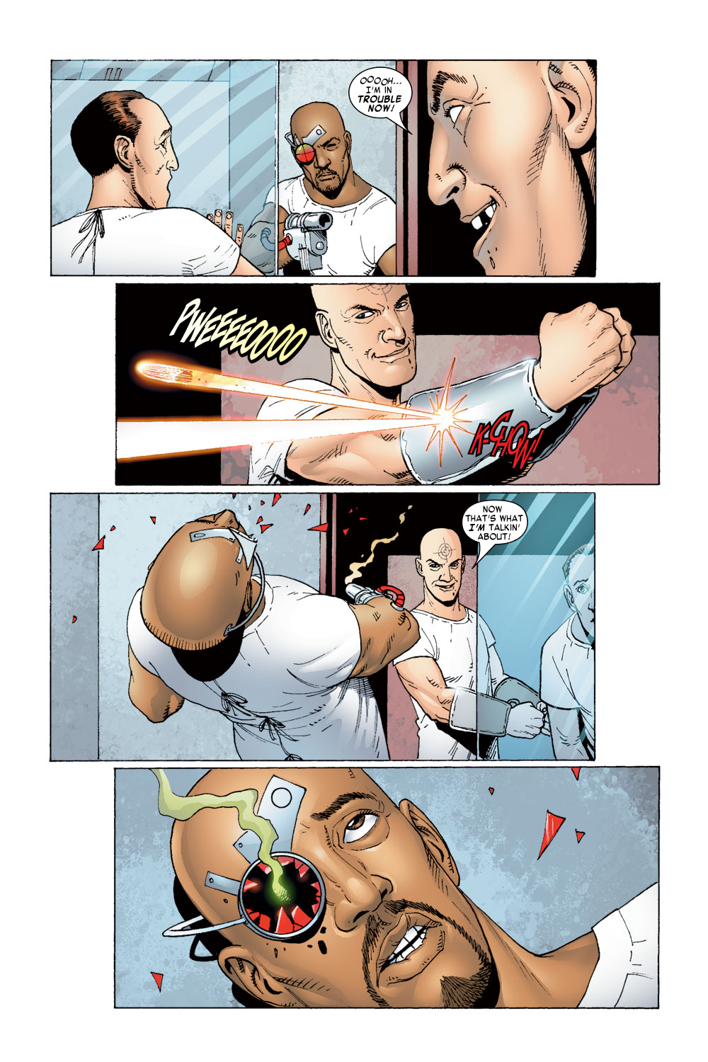 Bullseye comic panel art