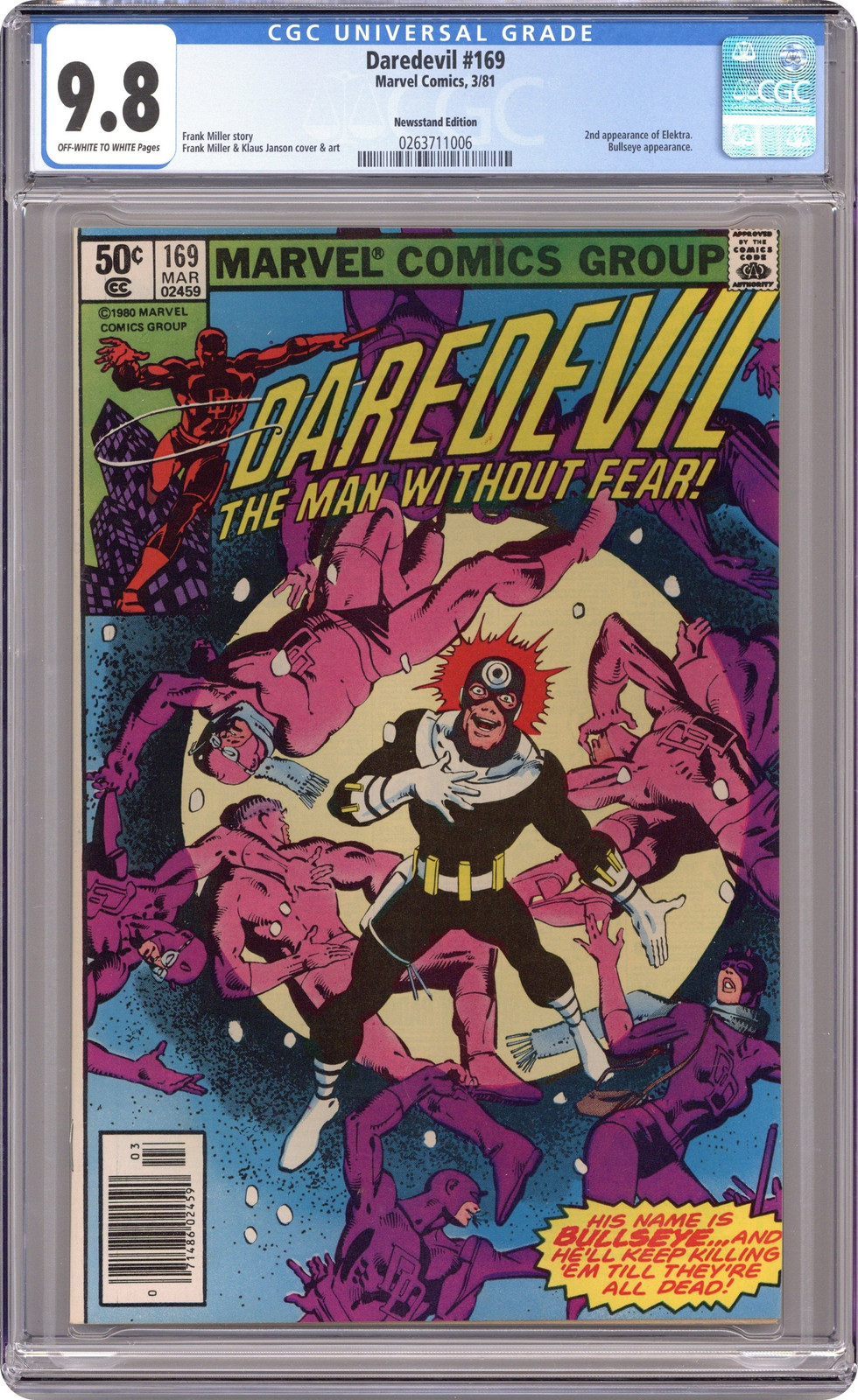 Bullseye comic cover art