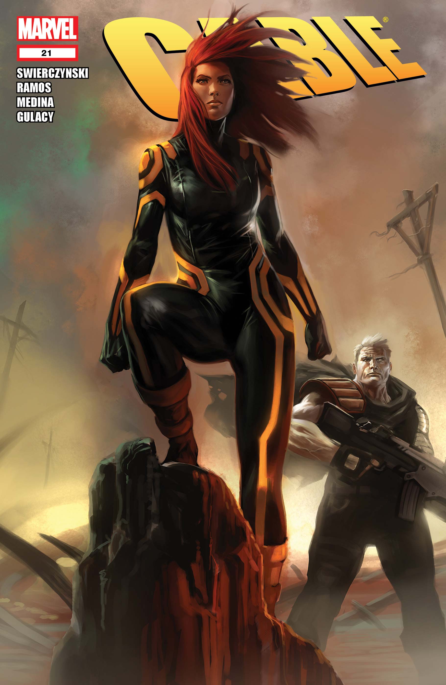 Cable and Hope Summers comic cover art