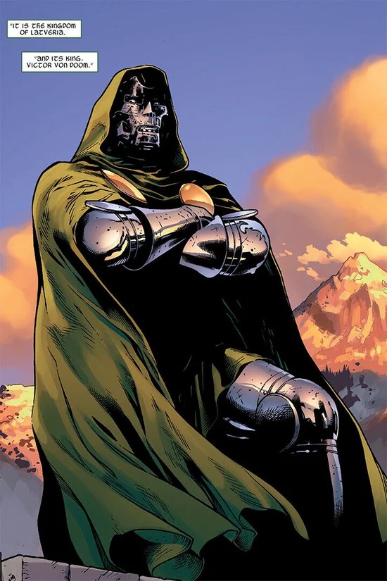 Comic art portrait of Doctor Doom