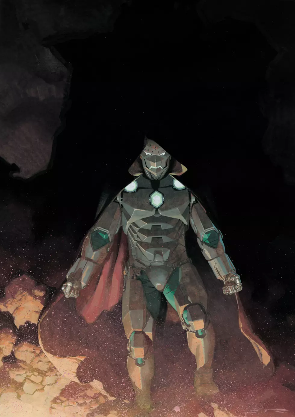 Doctor Doom in full Infamous Iron Man armor, Ribic variant cover