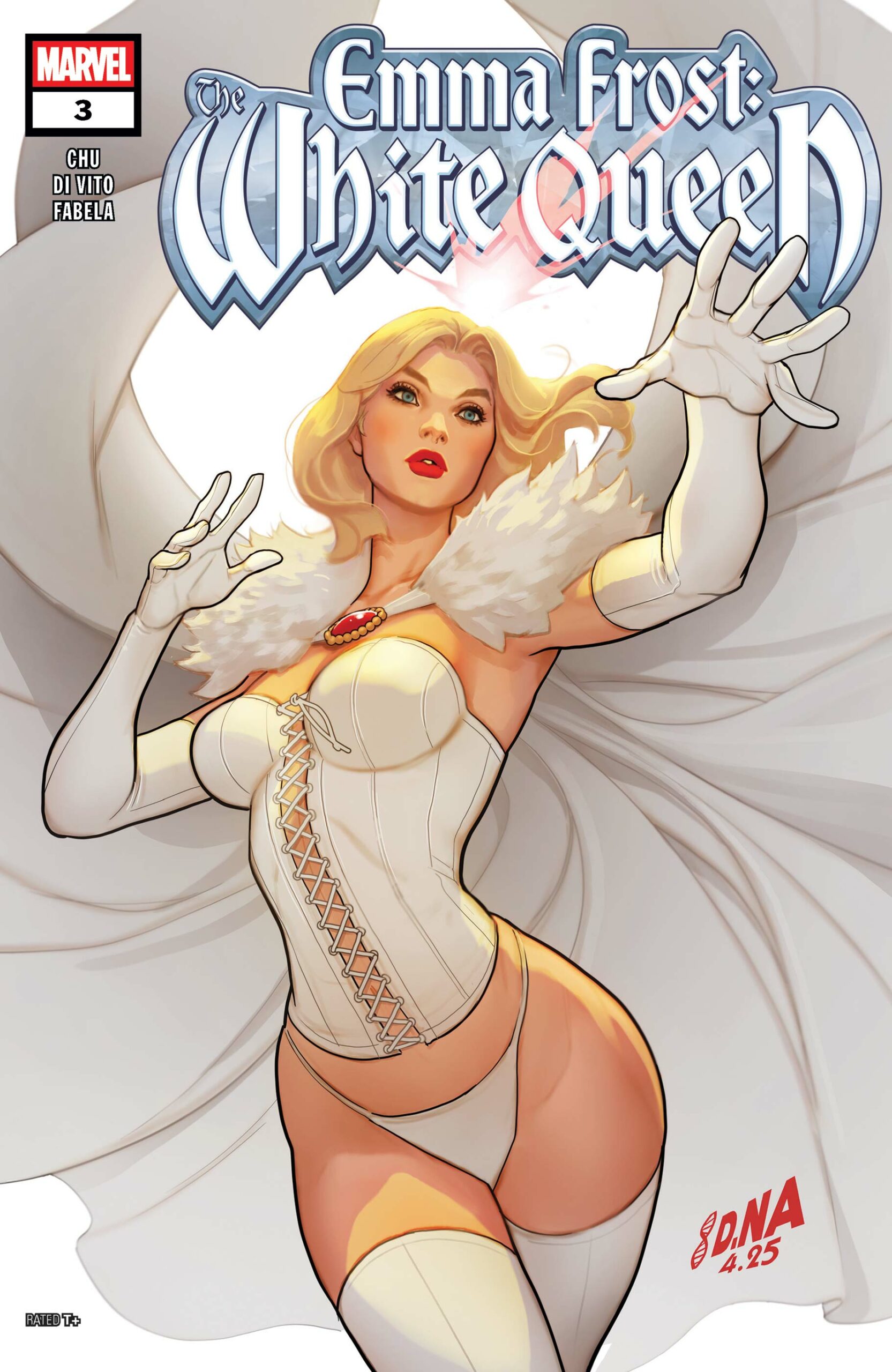 Emma Frost as the White Queen, comic art