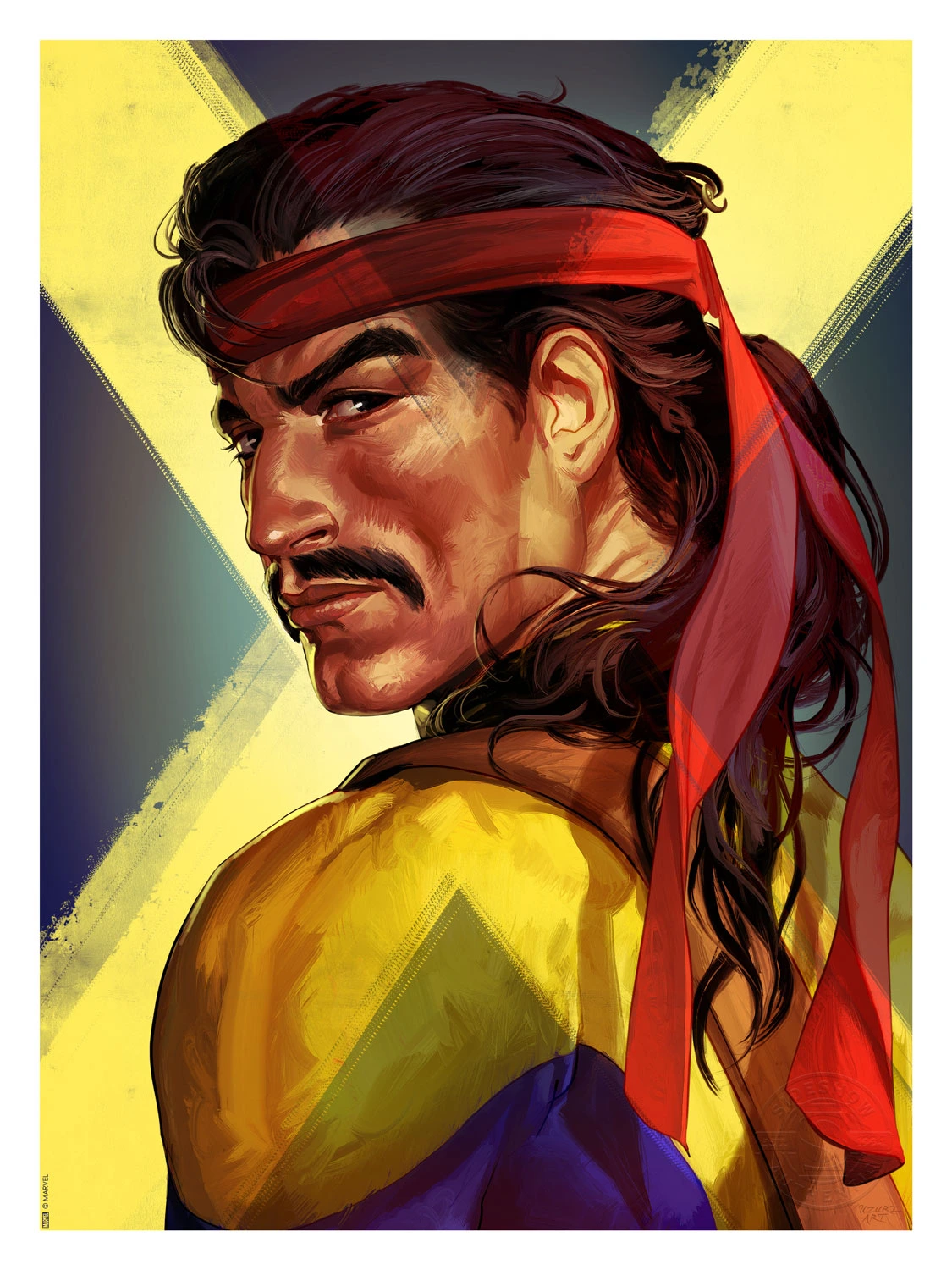 Portrait art of Forge with his red headband