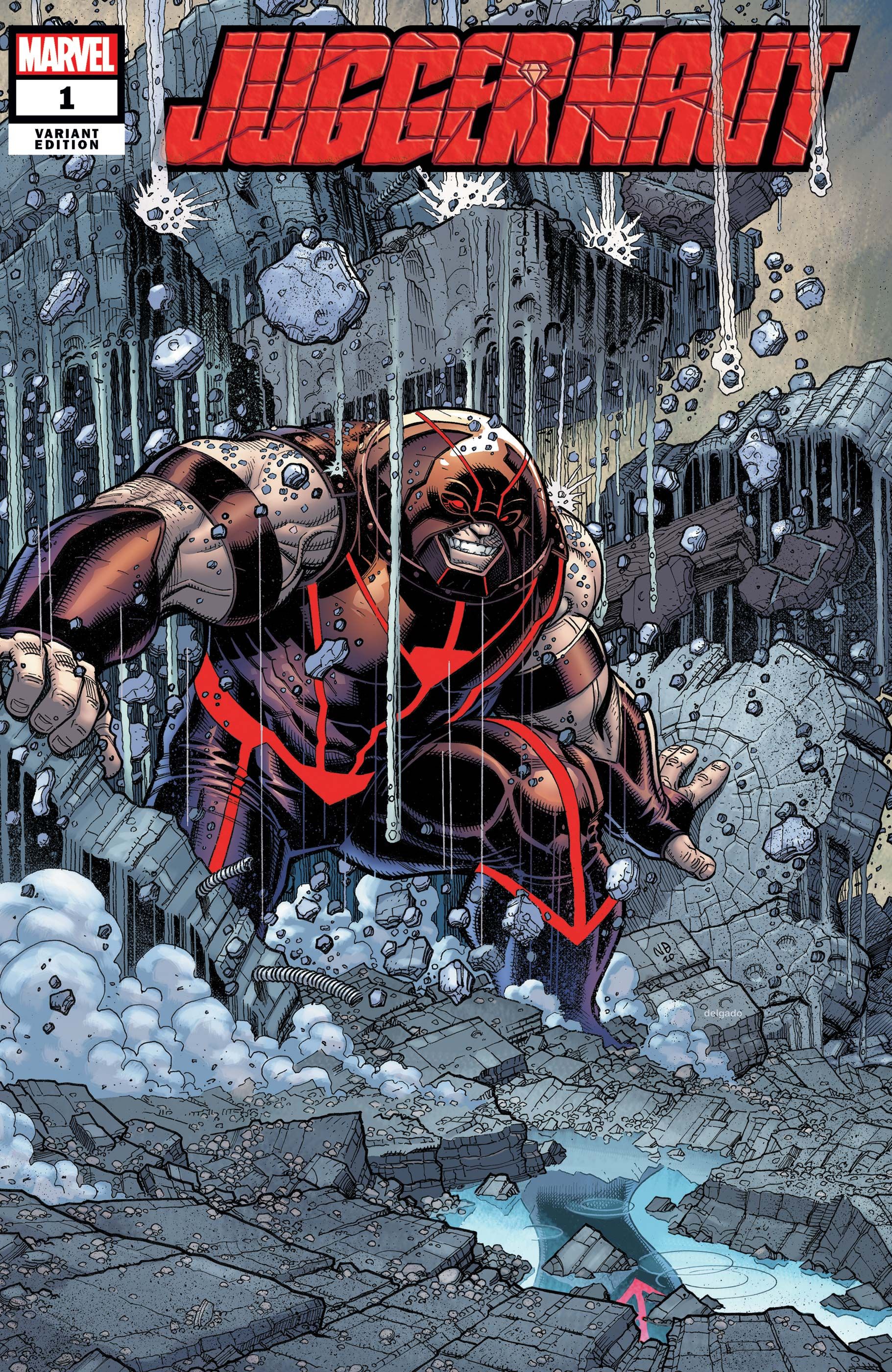 Juggernaut charging, comic art