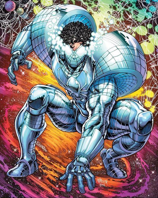 Spider-Man as Captain Universe in his silver cosmic costume