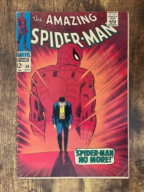 Amazing Spider-Man #50 cover — 'Spider-Man No More!'