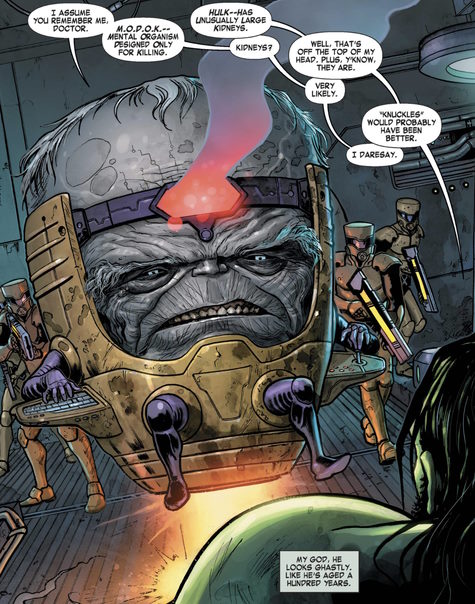 M.O.D.O.K. in his Doomsday Chair, comic art
