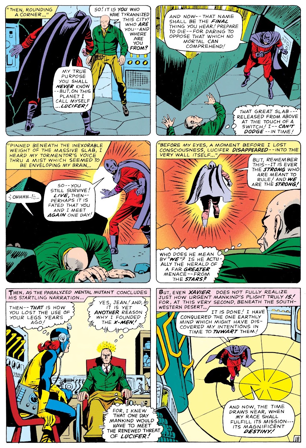Silver Age X-Men comic panel