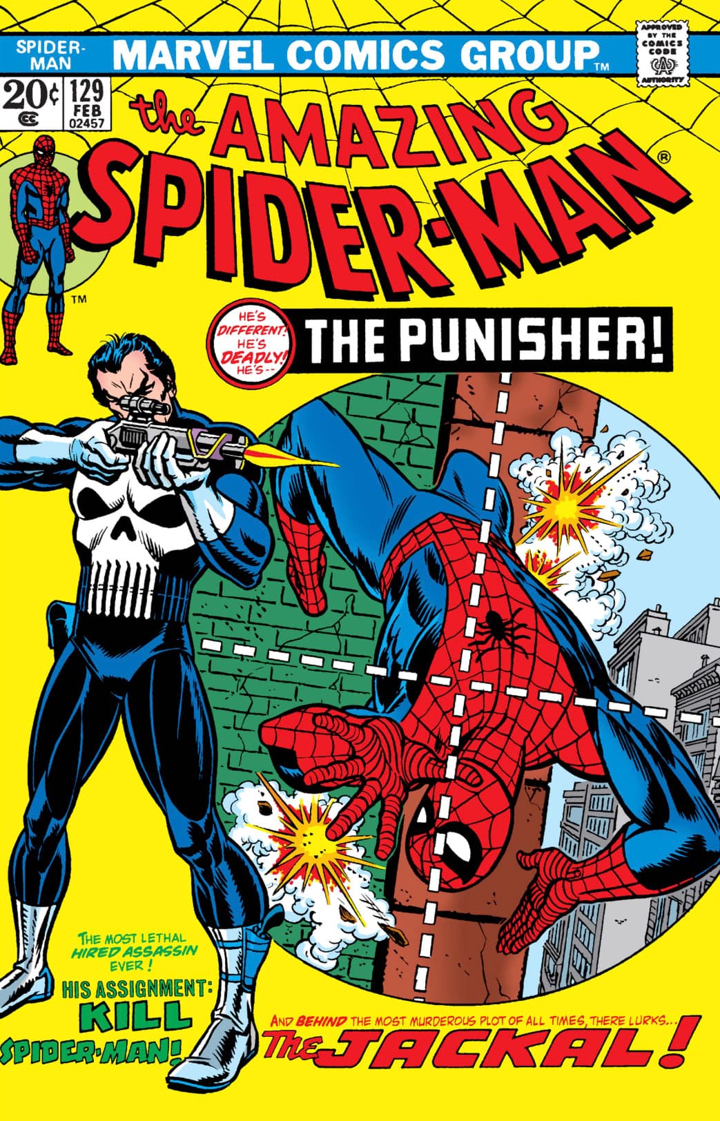 Amazing Spider-Man #129 comic cover, first appearance of the Punisher