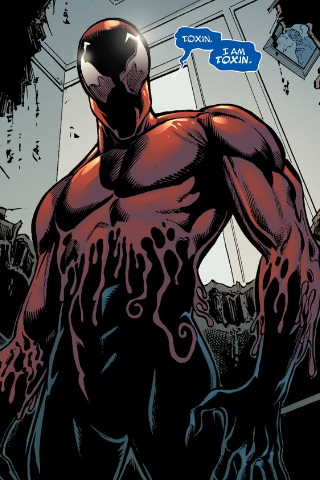 Toxin bonded to Patrick Mulligan, comic art