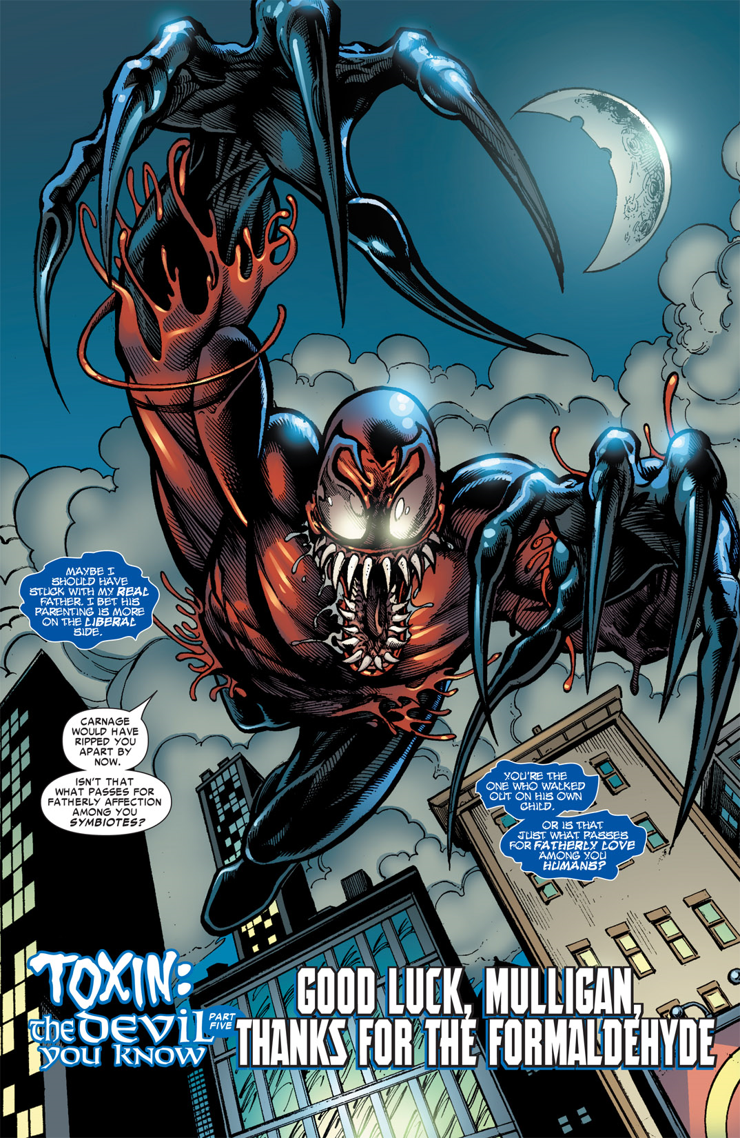 Toxin symbiote comic art