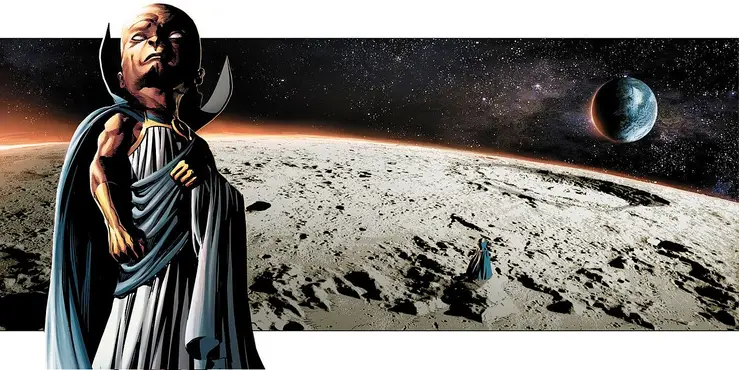 Uatu the Watcher on the Moon, comic art