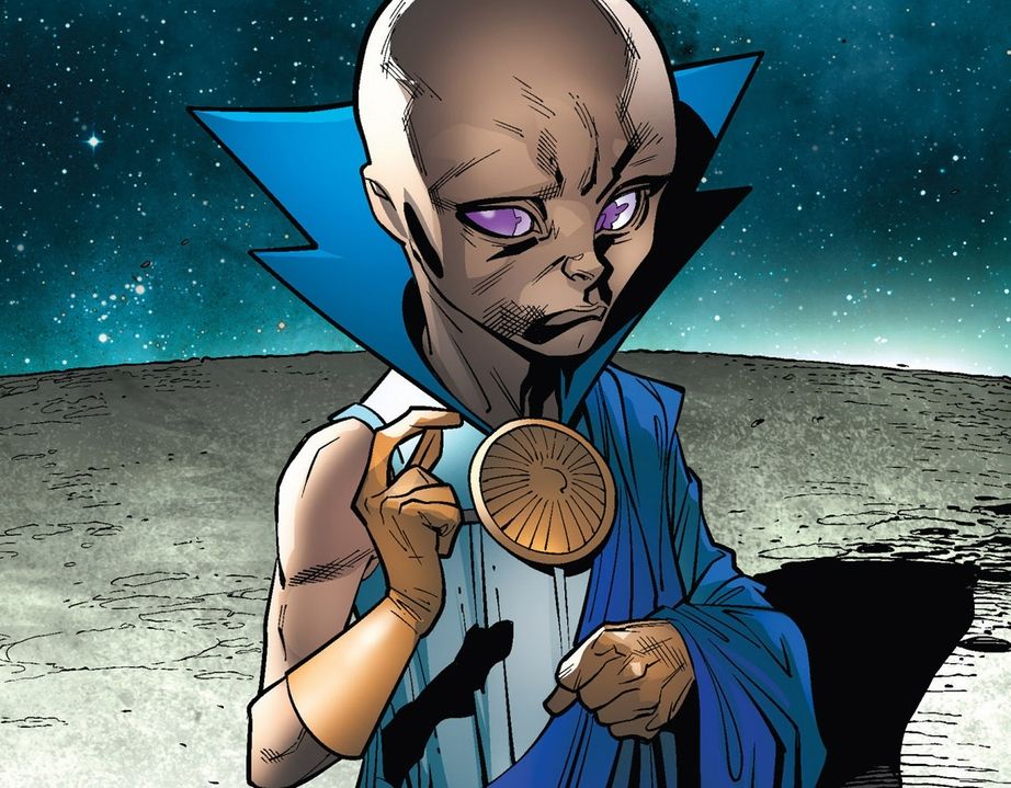 A Watcher standing on the Moon, comic art