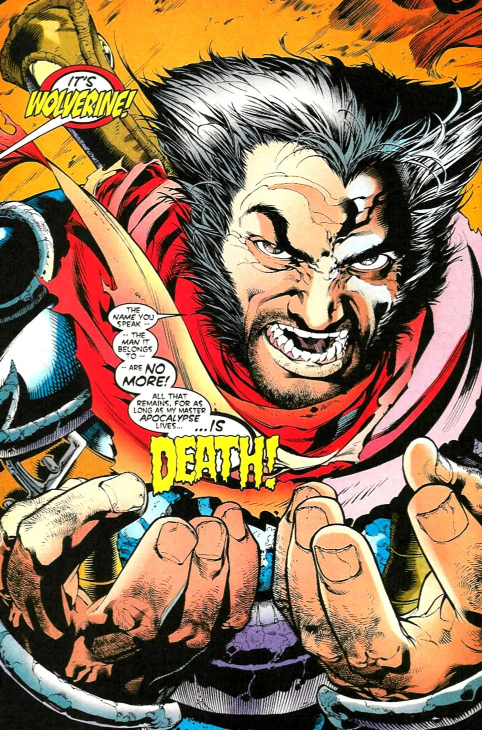 Wolverine as Death declares: 'The name you speak... are no more! All that remains... is Death!'